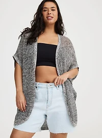 Open Knit Cocoon Cardigan