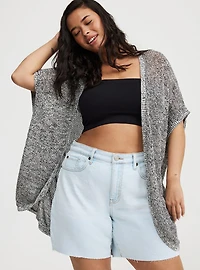 Open Knit Cocoon Cardigan