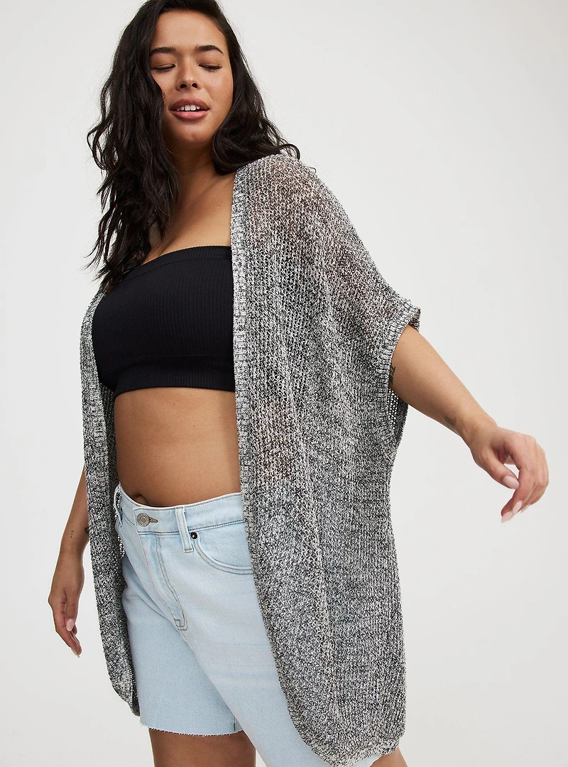 Open Knit Cocoon Cardigan