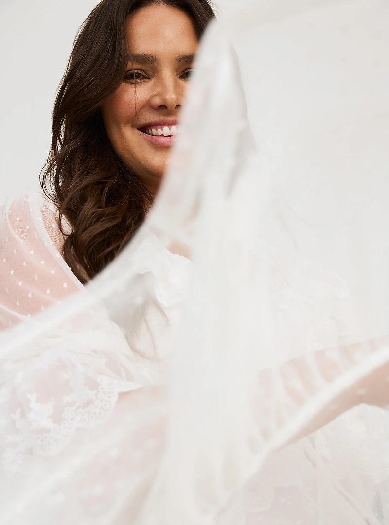 Lace Ruffle Tier Kimono