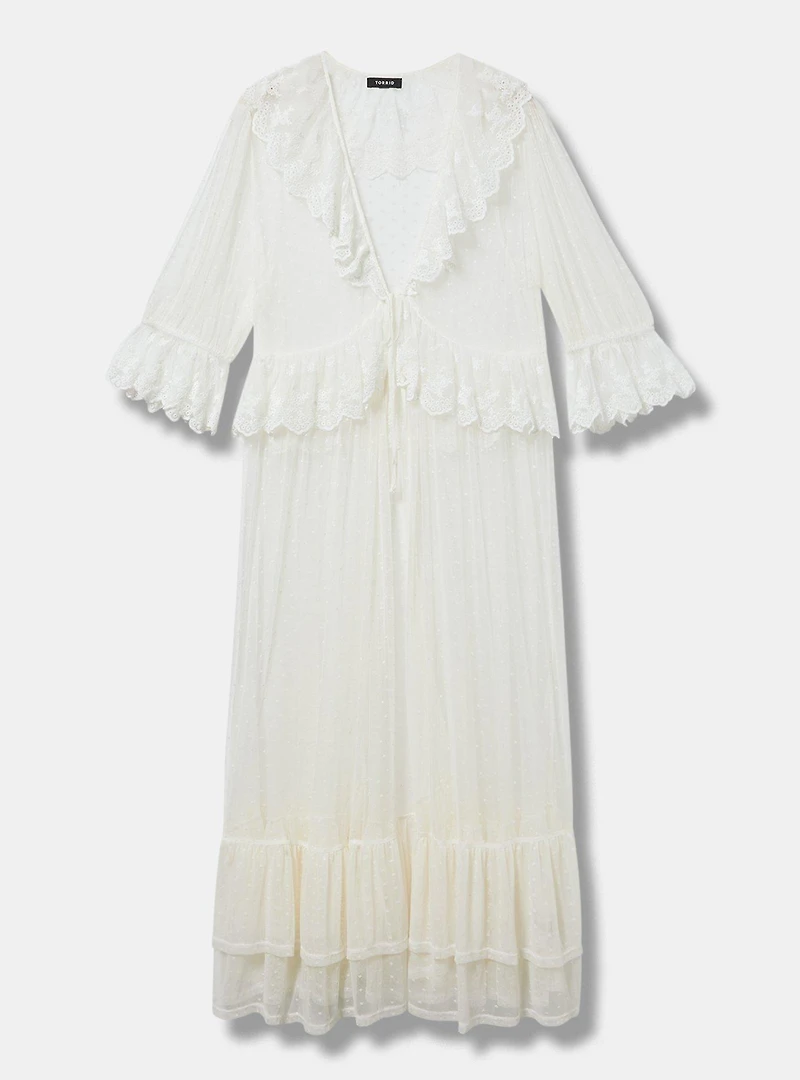 Lace Ruffle Tier Kimono