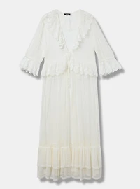 Lace Ruffle Tier Kimono