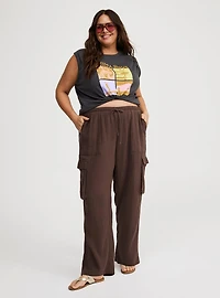 High-Rise Straight-Leg Cargo Pant