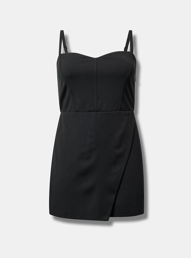 Sweetheart-Neck Wrap-Front Romper