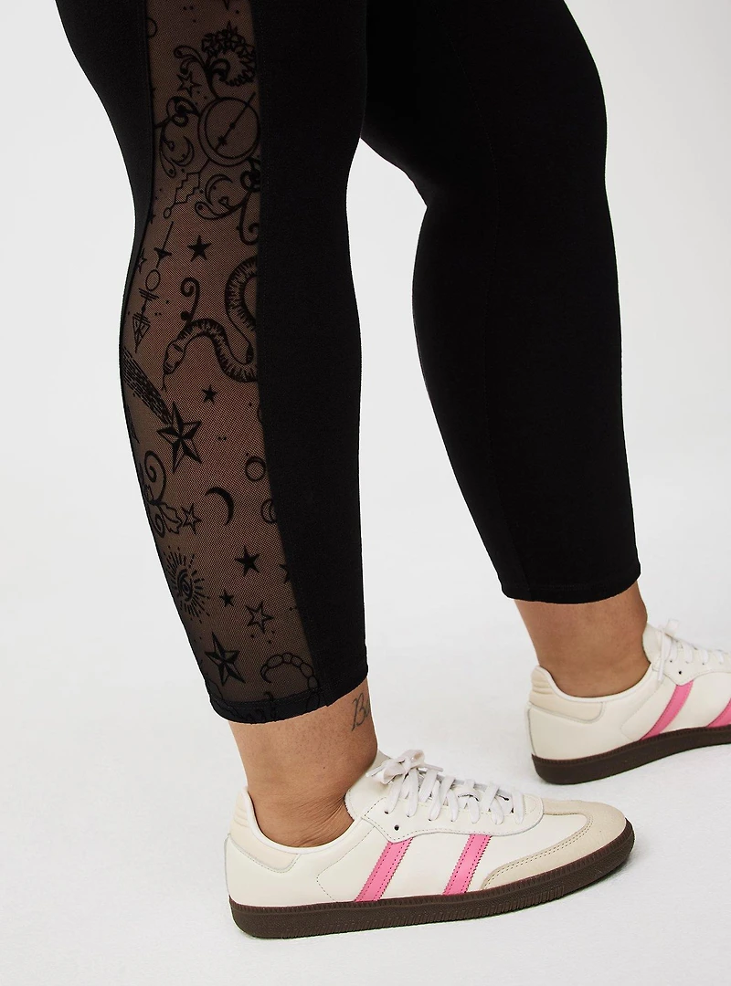 Crop Flocked Legging