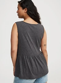 Front-Tie Peplum Tank