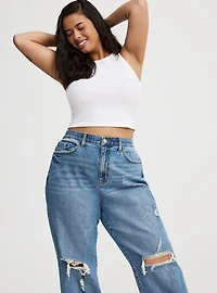 Baggy High-Rise Straight Jean