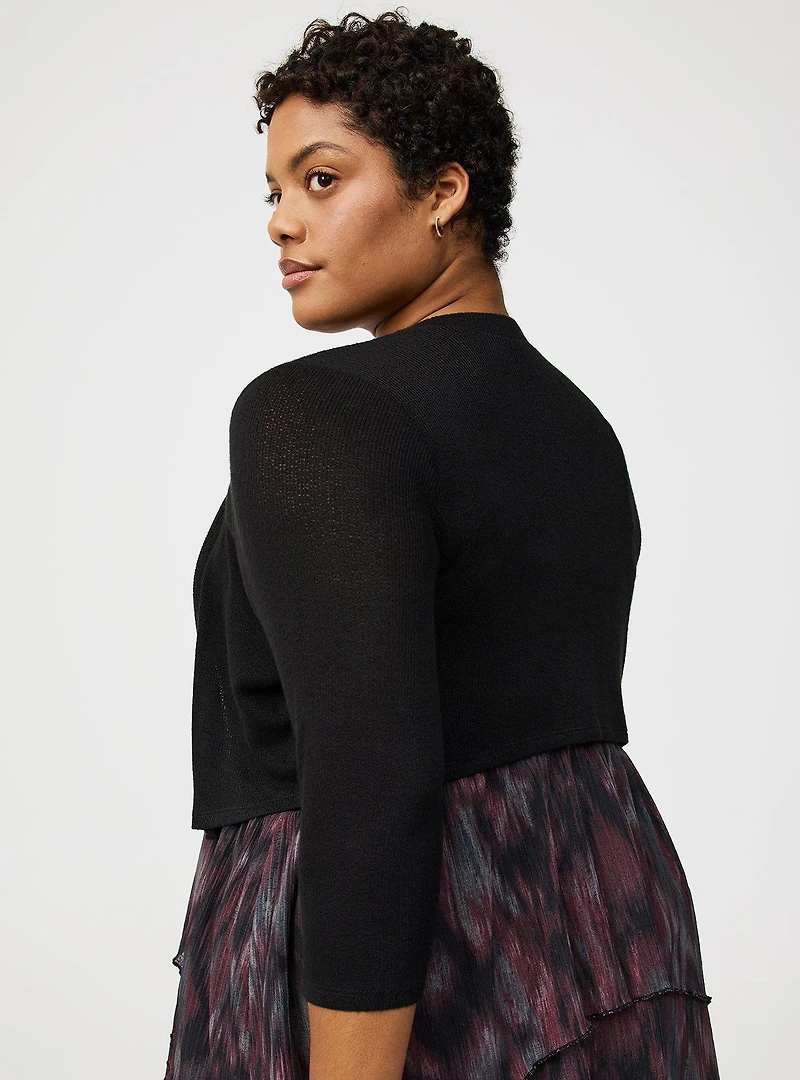 3/4 Sleeve Crop Shrug