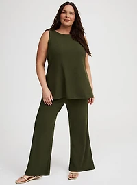 Pull-On High-Rise Flare Pants