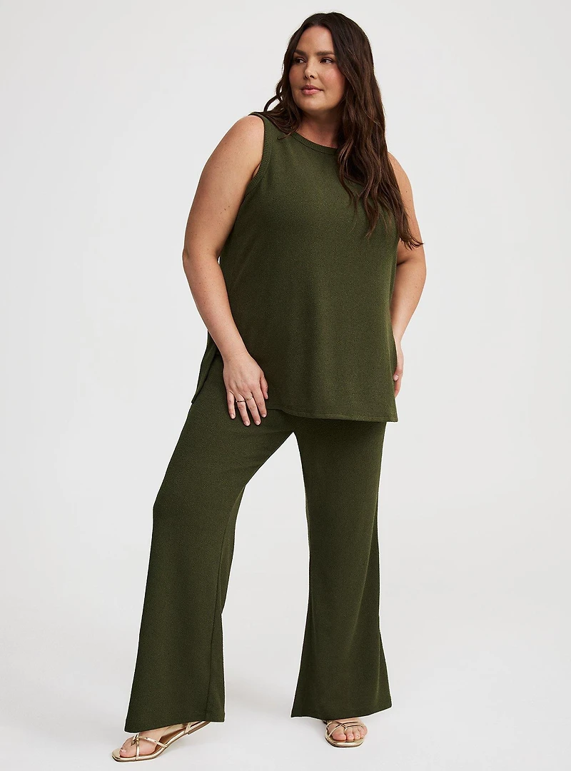 Pull-On High-Rise Flare Pants