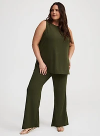 Pull-On High-Rise Flare Pants