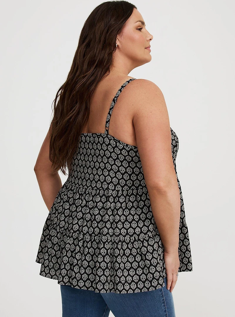 Challis Drop Waist Tiered Cami