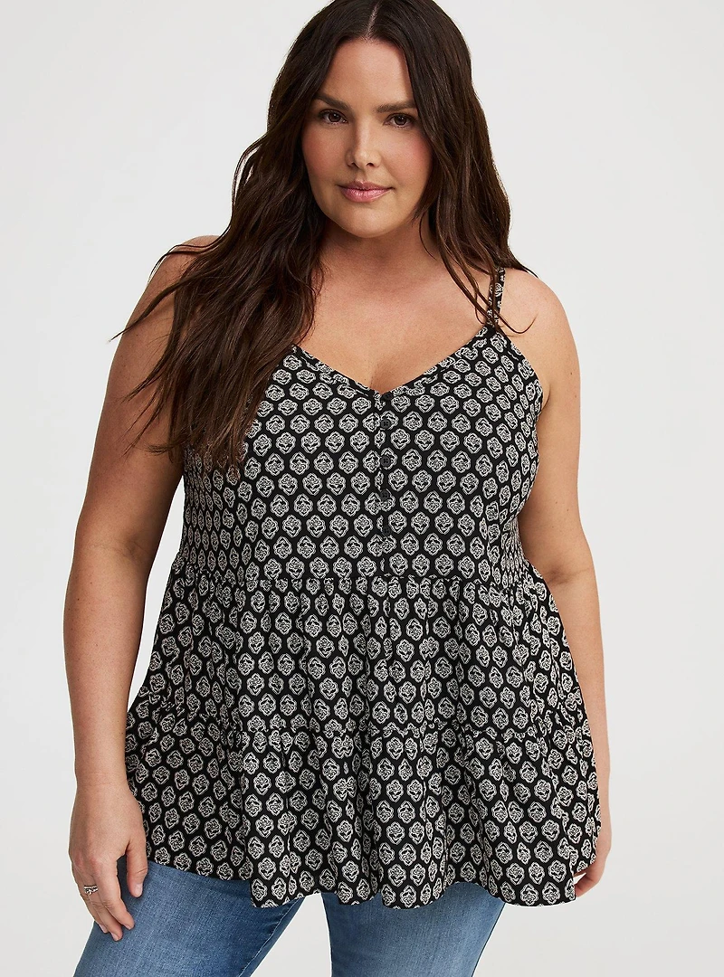 Challis Drop Waist Tiered Cami