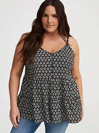 Challis Drop Waist Tiered Cami