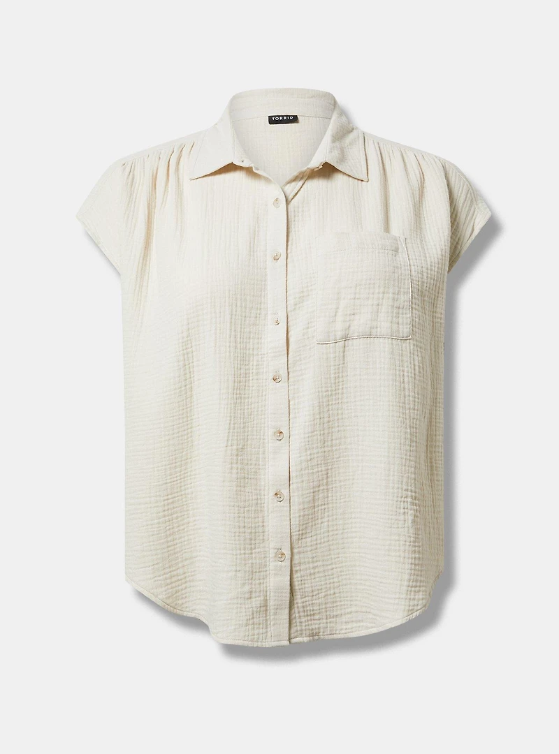 Dolman Cotton Gauze Shirt