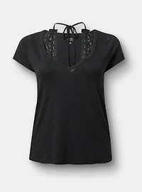 Lace-Up Eyelet Bustier