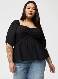 Peplum Sweetheart Top