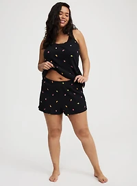 Cotton Rib Sleep Short