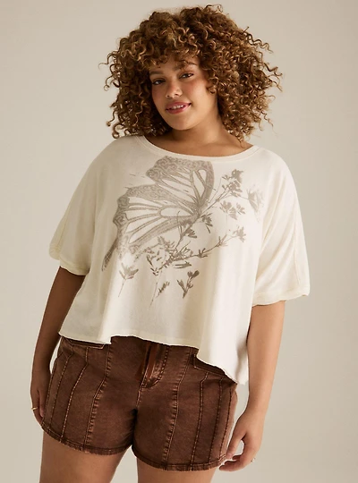 Festi Oversized Jersey Dolman Tee