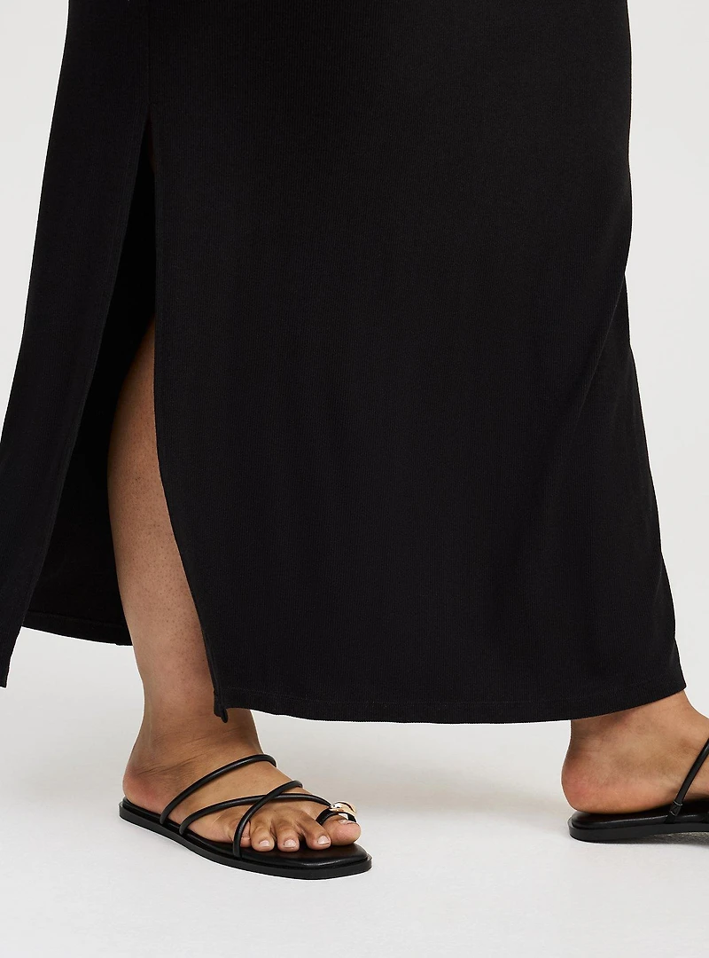 Side Slit Column Maxi Dress