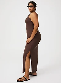 Side Slit Column Maxi Dress