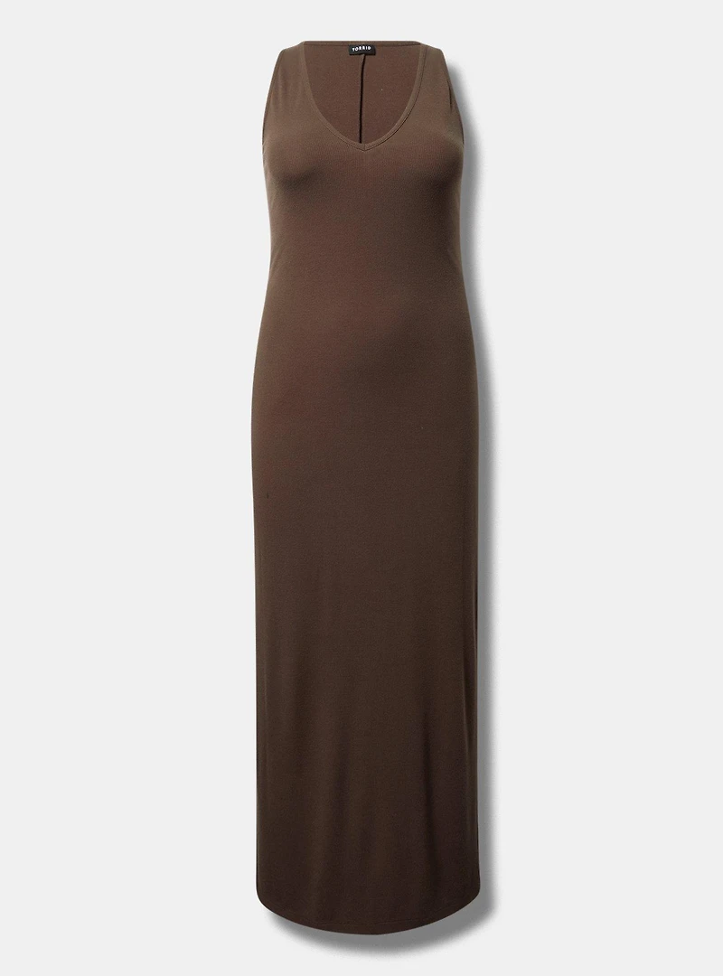 Side Slit Column Maxi Dress