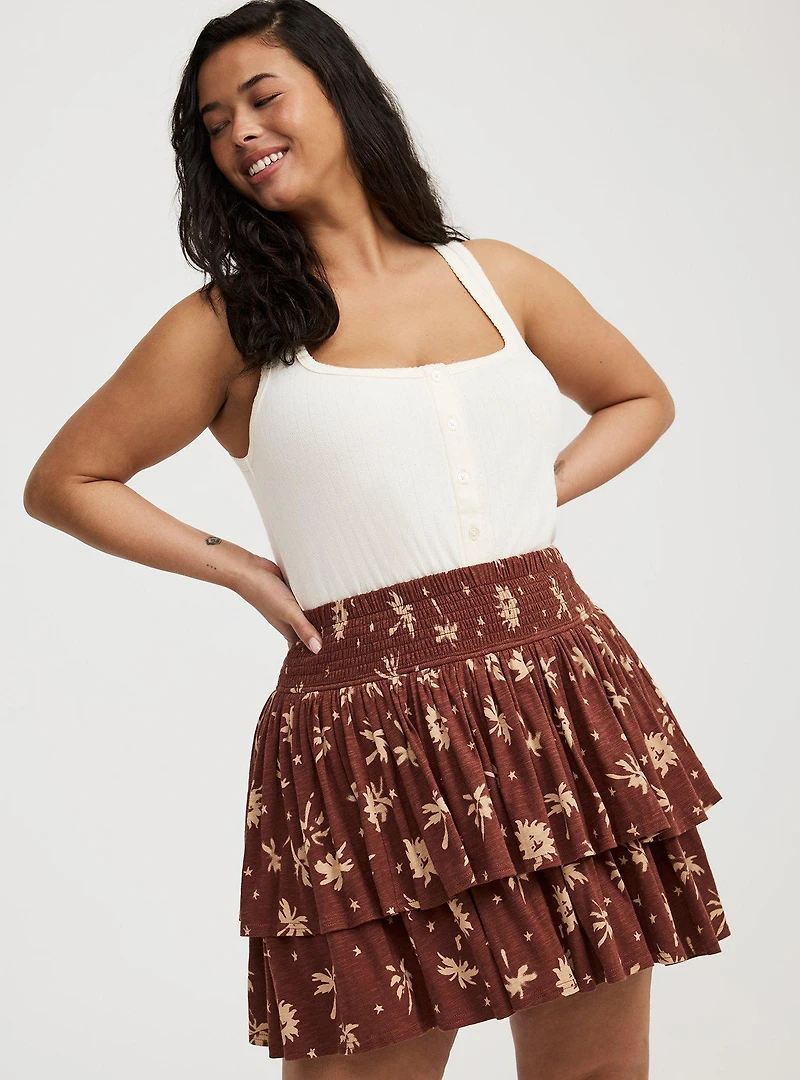 Smocked Tiered Skort