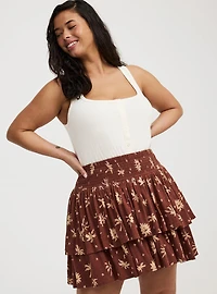 Smocked Tiered Skort