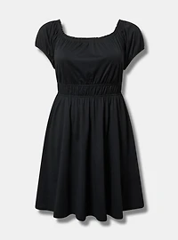 Shirred Bodice Mini Dress