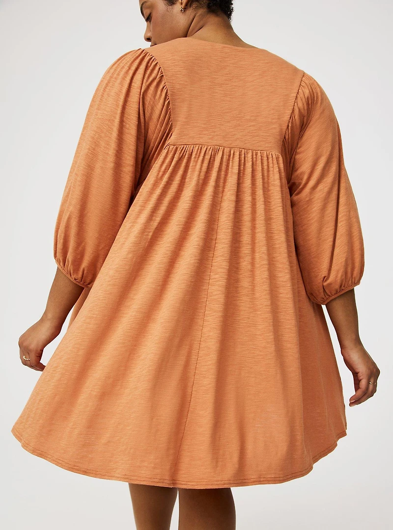 Mini Vintage Slub Yoke Dress