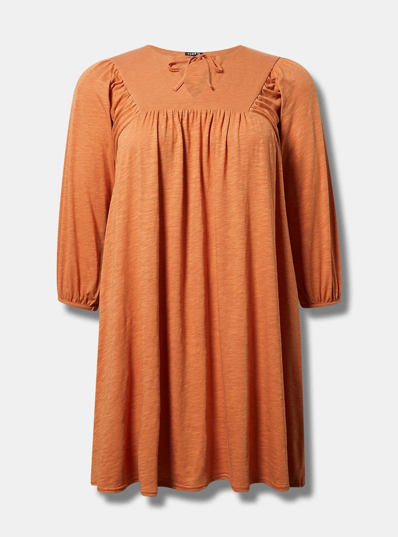 Mini Vintage Slub Yoke Dress