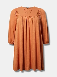 Mini Vintage Slub Yoke Dress