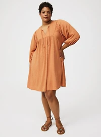 Mini Vintage Slub Yoke Dress