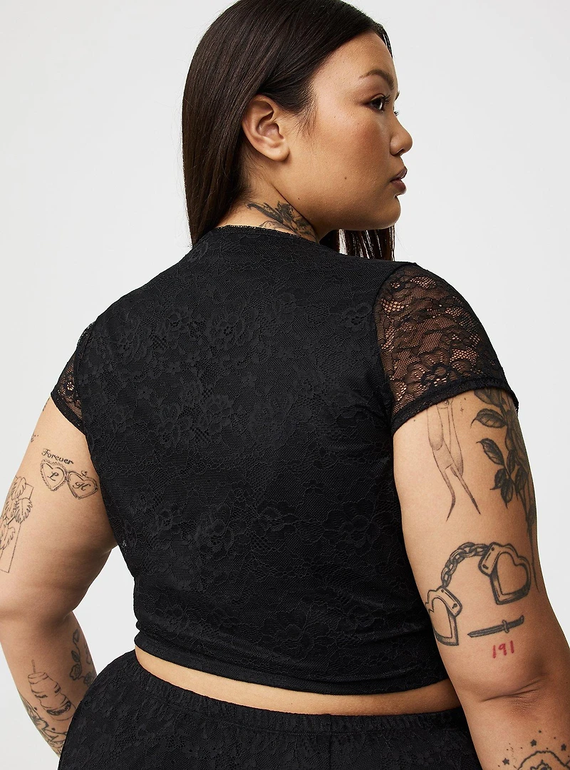 Lace Crop Top & Maxi Skirt Set