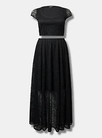 Lace Crop Top & Maxi Skirt Set