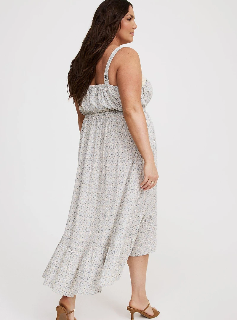 Surplice Ruffle Maxi Dress