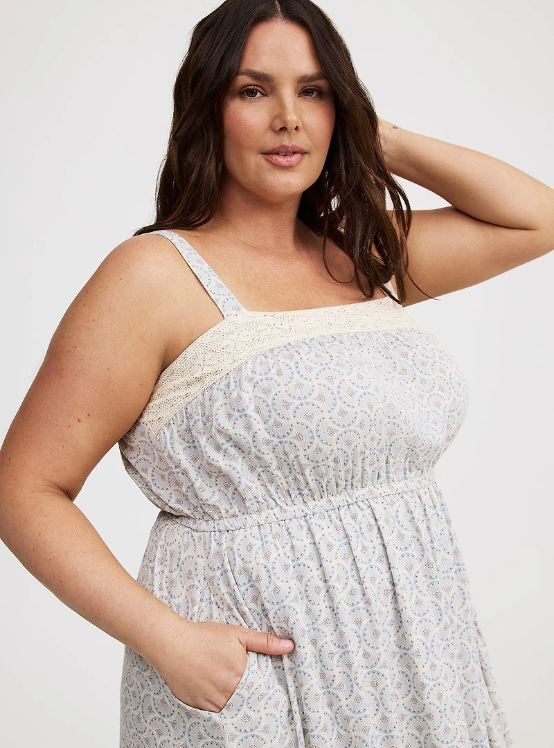 Surplice Ruffle Maxi Dress