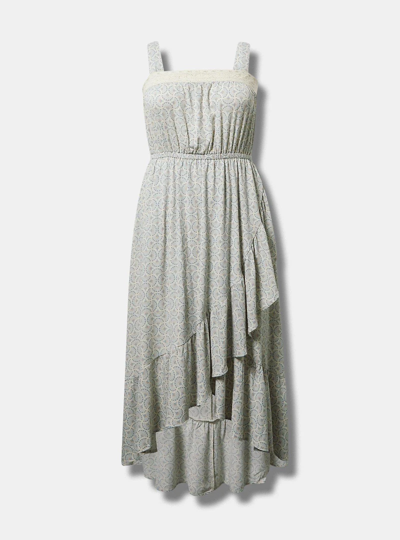 Surplice Ruffle Maxi Dress