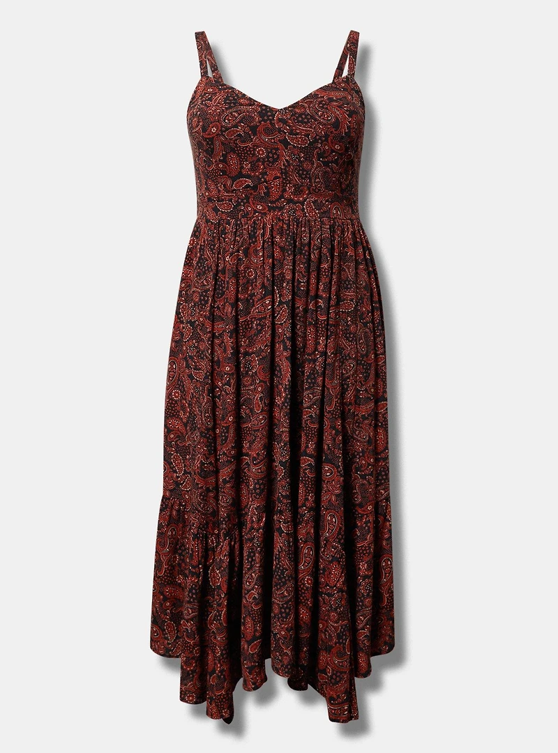 Maxi Tiered Hanky-Hem Dress
