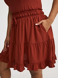 Tiered Ruffle Prairie Mini Skirt