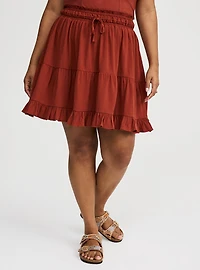 Tiered Ruffle Prairie Mini Skirt