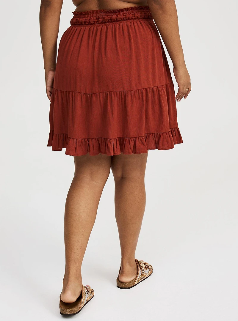 Tiered Ruffle Prairie Mini Skirt