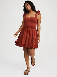 Tiered Ruffle Prairie Mini Skirt