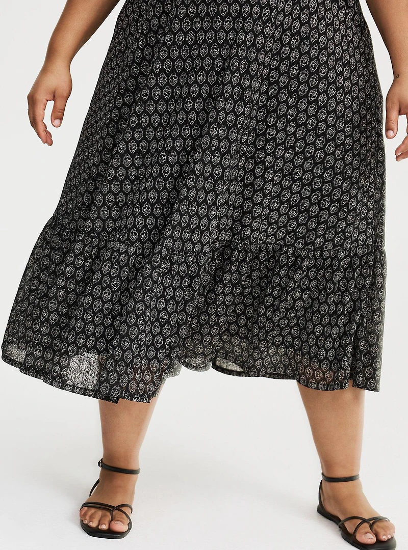 Strappy Tea Length Dress