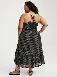 Strappy Tea Length Dress