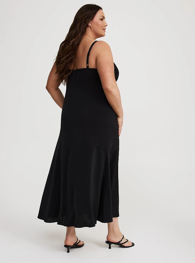 Asymmetrical Tier Slip Dress