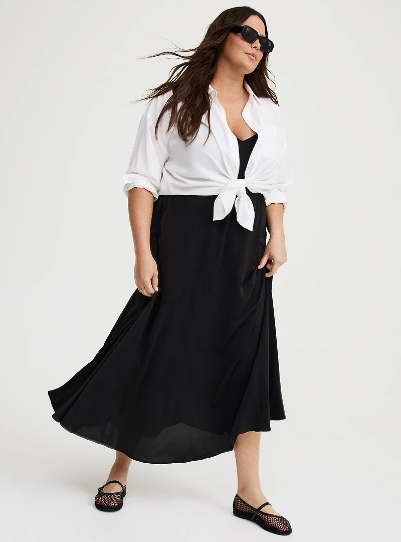 Asymmetrical Tier Slip Dress
