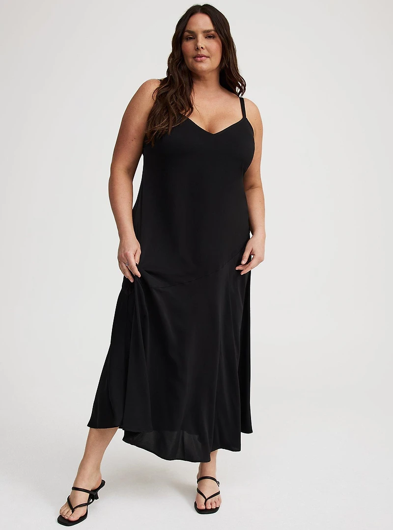 Asymmetrical Tier Slip Dress