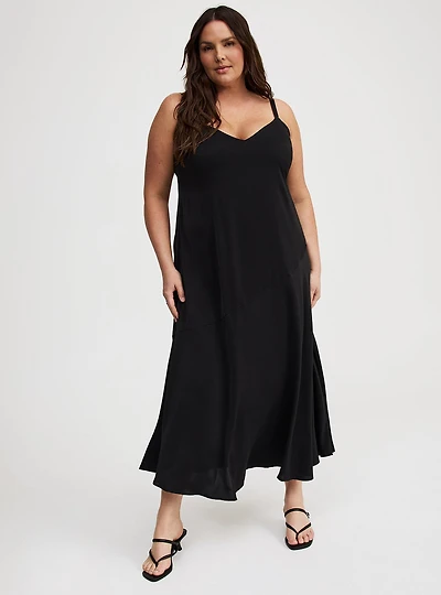 Asymmetrical Tier Slip Dress