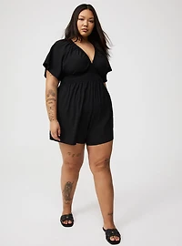 Double V-Neck Romper